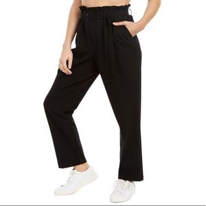NWT Danielle Bernstein Paperbag Belt Waist Pants